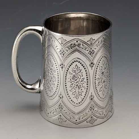 1885 年英國古董純銀馬克杯 120 克 Mappin & Webb